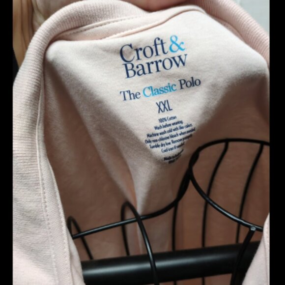 Croft & Barrow Womens XXL Shirt Pink Cotton Collared Short Sleeve - Picture 3 of 3